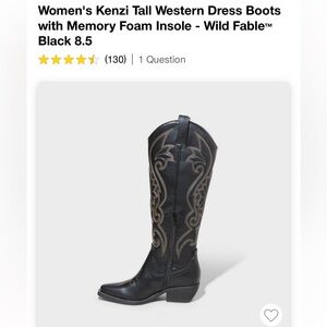 Target-Women's Kenzi Tall Western Dress Boots- Wild Fable.